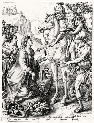 The Offering of Abigail to King David, 1555 by Netherlandish School